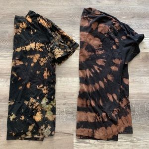 Two tye dye shirts